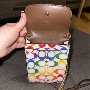 Coach rainbow crossbody